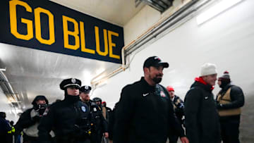 Ohio State Buckeyes head coach Ryan Day walks up the tunnel following the NCAA football game against the Michigan Wolverines at Michigan Stadium in Ann Arbor, Mich. on Nov. 29, 2025. Ohio State won 27-9.