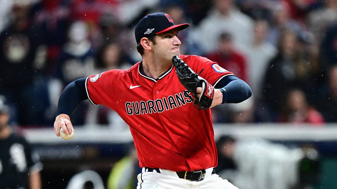 Oct 10, 2026; Cleveland, Ohio, USA; Cleveland Guardians pitcher Gavin Williams (32) delivers a pitch during the first inning against the Cleveland Guardians in game five of the ALDS for the 2026 MLB Playoffs at Progressive Field. Mandatory Credit: David Dermer-Imagn Images Oct 10, 2026; Cleveland, Ohio, USA; Cleveland Guardians pitcher Gavin Williams (32) delivers a pitch during the first inning against the Cleveland Guardians in game five of the ALDS for the 2026 MLB Playoffs at Progressive Field. Mandatory Credit: David Dermer-Imagn Images