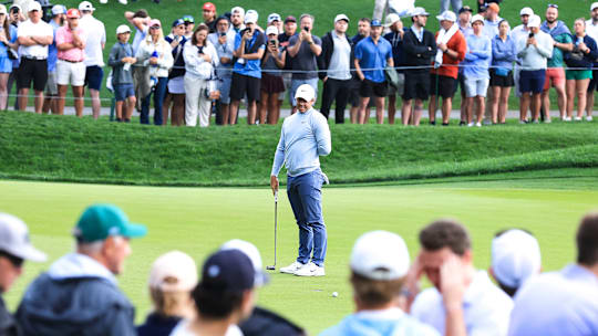 Rory McIlroy missed an 8-foot birdie putt on the 15th hole in the final round of the Players Championship.
