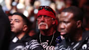  Former WWE wrestler Hulk Hogan before the fight between Colby Covington and Joaquin Buckley  at Amalie Arena.