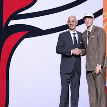 The Miami Heat took Kasparas Jakucionis with the No. 20 pick in the 2025 NBA Draft. 