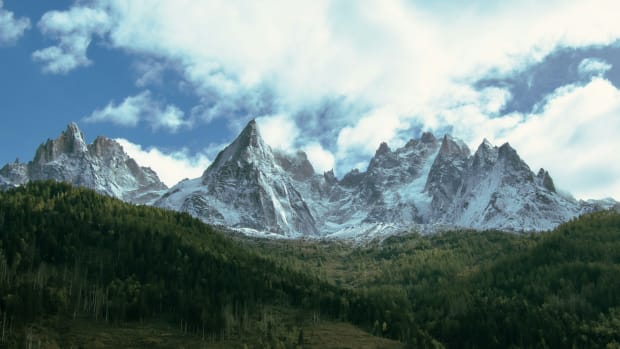 A picture of the Alps and Mont Blanc