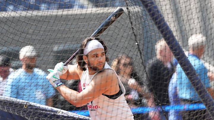 Toronto Blue Jays shortstop Bo Bichette (11) takes batting practice before game against the Philadelphia Phillies at Rogers Centre on Sept 4.