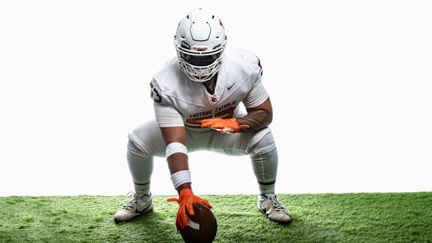 Eastside Catholic's Jojo Matautia was voted co-3A Metro League lineman of the year in 2024.