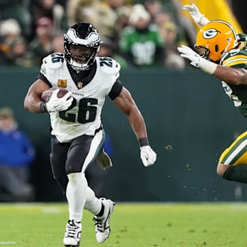 Philadelphia Eagles running back Saquon Barkley is a fade candidate in the prop market on Sunday night.