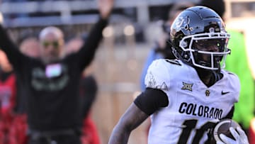 Colorado's LaJohntay Wester scores a touchdown against Texas Tech in a Big 12 football game Saturday, Nov. 9, 2024, at Jones AT&T Stadium.