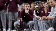 Texas A&M Aggies head coach Bucky McMillan looks on during the second half against the Mississippi Valley State Delta Devils at Reed Arena. 