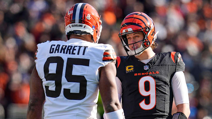 Bengals quarterback Joe Burrow sent Browns defensive end Myles Garrett a congratulatory text after his historic sack.
