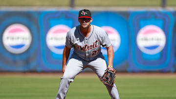 Max Anderson on defense during an AFL game