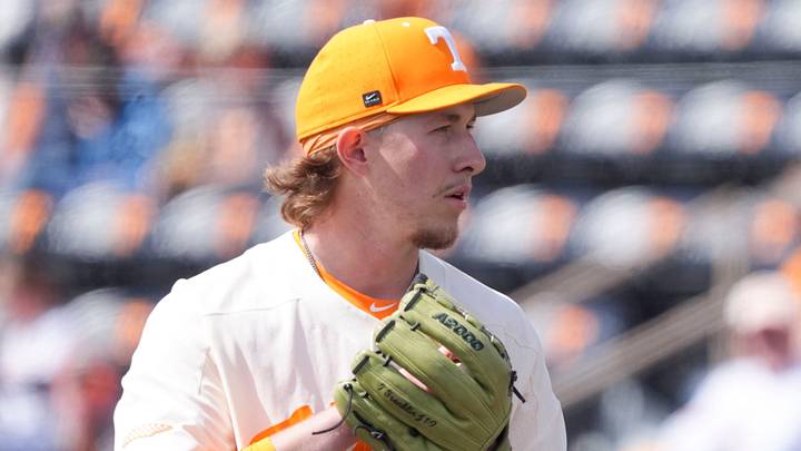 Tennessee's Tanner Franklin (30) pitches against St. Bonaventure in an NCAA college baseball game on Sunday, March 9, 2025, in Knoxville, Tenn.