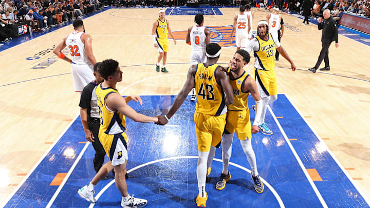 The Pacers will return to Indianapolis with a 2–0 lead after winning both games in New York. The Pacers will return to Indianapolis with a 2–0 lead after winning both games in New York.