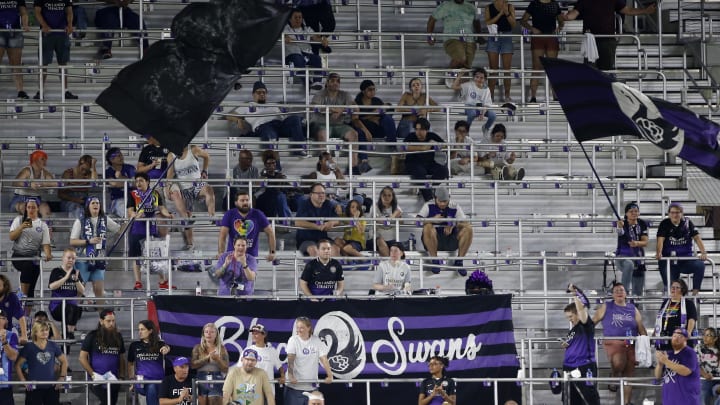 Sep 25, 2022; Orlando, Florida, USA; Orlando Pride fans during the game against the San Diego Wave
