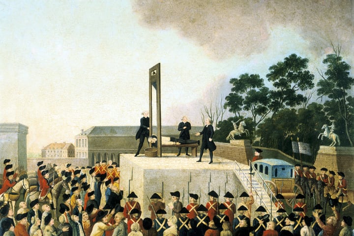 Execution by guillotine of Louis XVI of France, Paris, 21 January 1793 (1790s). Artist: Anon