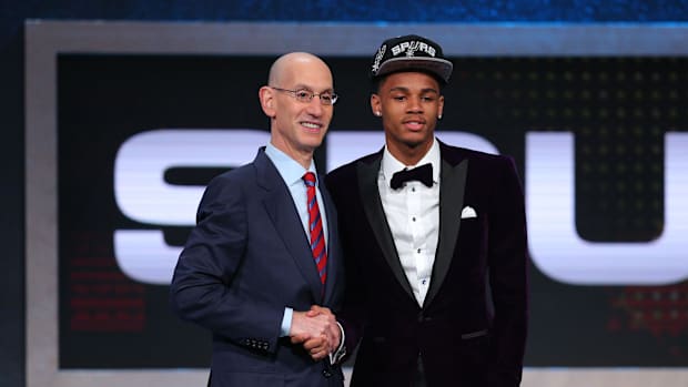 Dejounte Murray selected by the San Antonio Spurs in the 2016 NBA Draft.