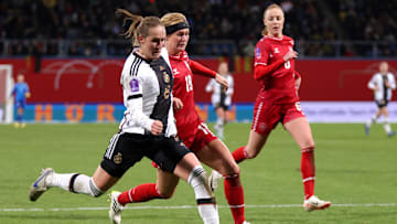 Sydney Lohmann im letzten Duell der DFB-Frauen gegen Dänemark in Rostock