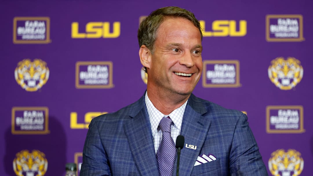 LSU Football Hosts Press Conference Introducing New Head Coach Lane Kiffin