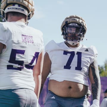 Redshirt freshman offensive guard Kahlee Tafai is now carrying 338 pounds on his 6-foot-5 frame, making him the heaviest Husky.