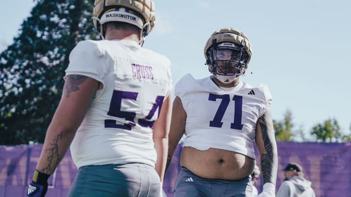 Redshirt freshman offensive guard Kahlee Tafai is now carrying 338 pounds on his 6-foot-5 frame, making him the heaviest Husky.