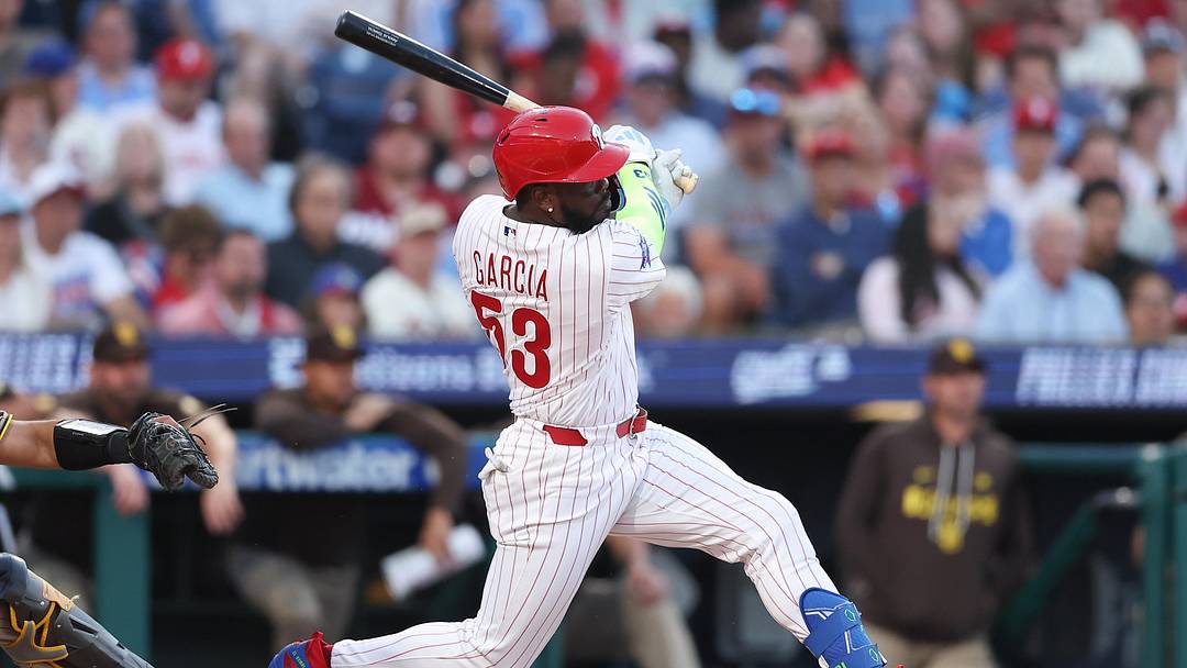 Philadelphia Phillies right fielder Adolis Garcia.