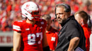 Oct 21, 2023; Lincoln, Nebraska, USA; Nebraska Cornhuskers head coach Matt Rhule during the first quarter against the Northwestern Wildcats at Memorial Stadium.