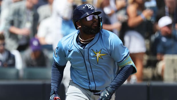 Tampa Bay Rays third base Junior Caminero