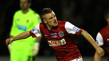 Vardy during his time with Fleetwood Town
