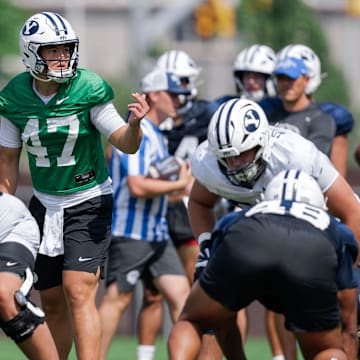 BYU quarterback Bear Bachmeier at Fall Camp