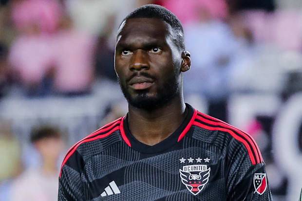 Christian Benteke looking stern.