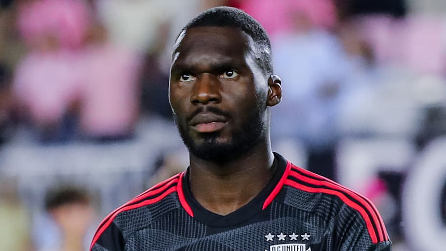 Christian Benteke looking stern.