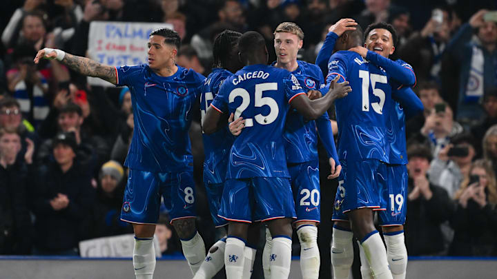 Cole Palmer (20) celebrates scoring Chelsea’s opener against Bournemouth on Tuesday in a dramatic 2–2 draw at Stamford Bridge. Cole Palmer (20) celebrates scoring Chelsea’s opener against Bournemouth on Tuesday in a dramatic 2–2 draw at Stamford Bridge.
