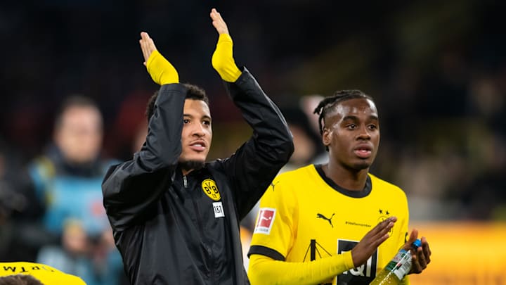 Tauschen Jadon Sancho (l.) und Jamie Gittens die Klubs? Tauschen Jadon Sancho (l.) und Jamie Gittens die Klubs?