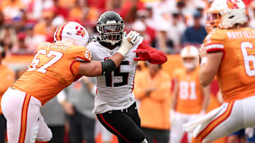 Atlanta Falcons edge rusher Matthew Judon is predicted to end up with the Tampa Bay Buccaneers in free agency.