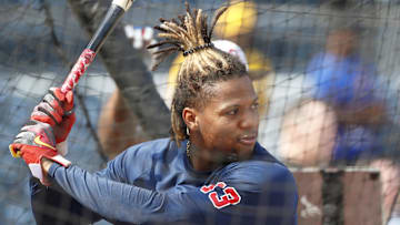 May 24, 2024; Pittsburgh, Pennsylvania, USA;  Atlanta Braves right fielder Ronald Acuna Jr. (13) in the batting cage before the game against the Pittsburgh Pirates at PNC Park. Mandatory Credit: Charles LeClaire-Imagn Images