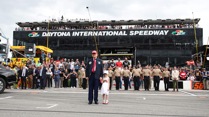 Donald Trump, Carolina Trump, Daytona 500, Daytona International Speedway, NASCAR
