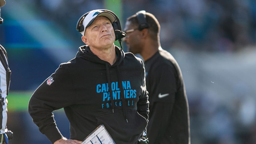 Dec 31, 2023; Jacksonville, Florida, USA; Carolina Panthers interim head coach Chris Tabor 