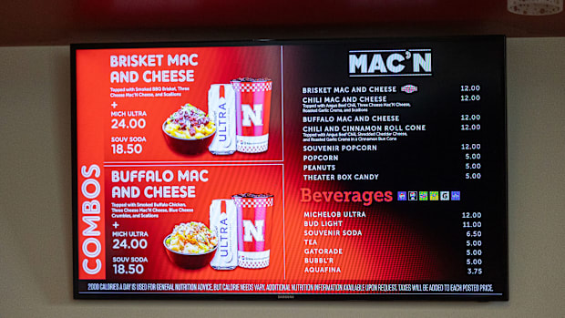 Concessions prices at the Bob Devaney Sports Center.