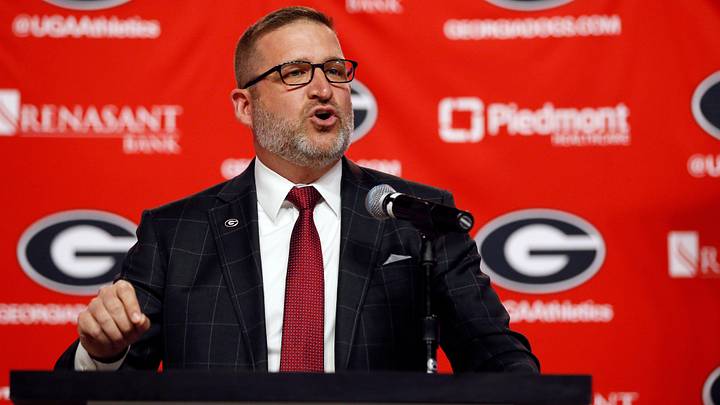 Georgia Director of Athletics Josh Brooks introduces the new Georgia women's basketball coach Katie Abrahamson-Henderson in Athens, Ga., on Tuesday, March 29, 2022.

Syndication Online Athens