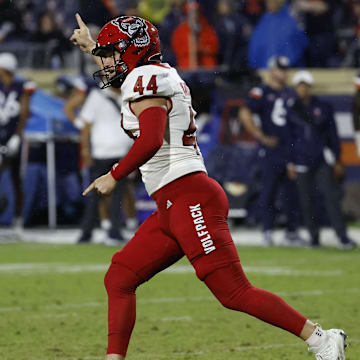 NC State football placekicker Brayden Narveson