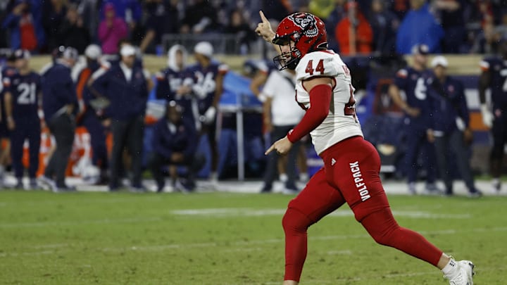 NC State football placekicker Brayden Narveson