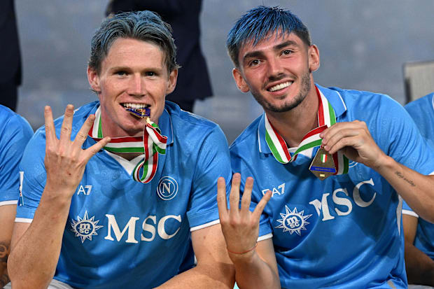Scott McTominay and Billy Gilmour helped Napoli win the Serie A title in 2024-25.