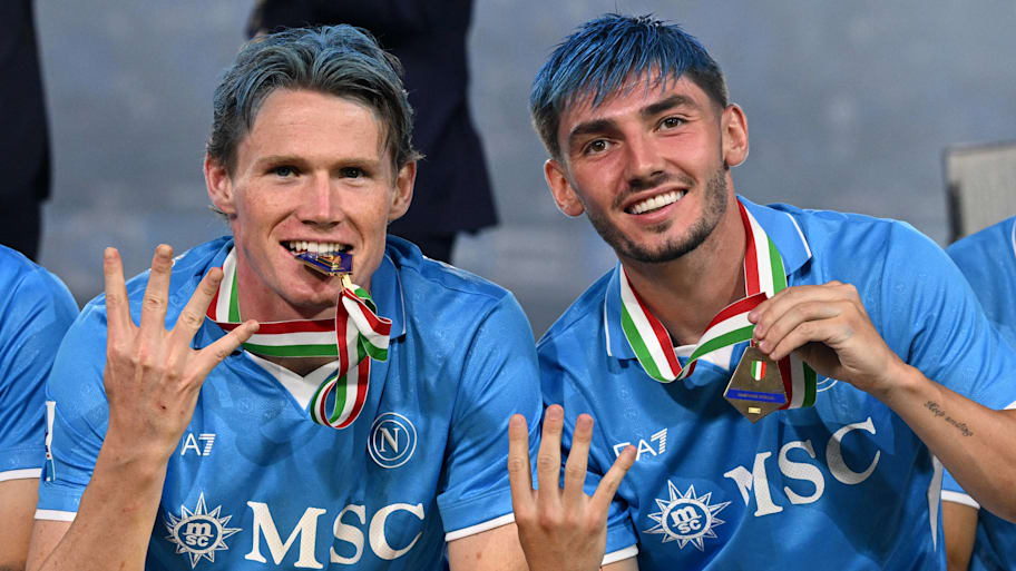 Scott McTominay and Billy Gilmour helped Napoli win the Serie A title in 2024-25.