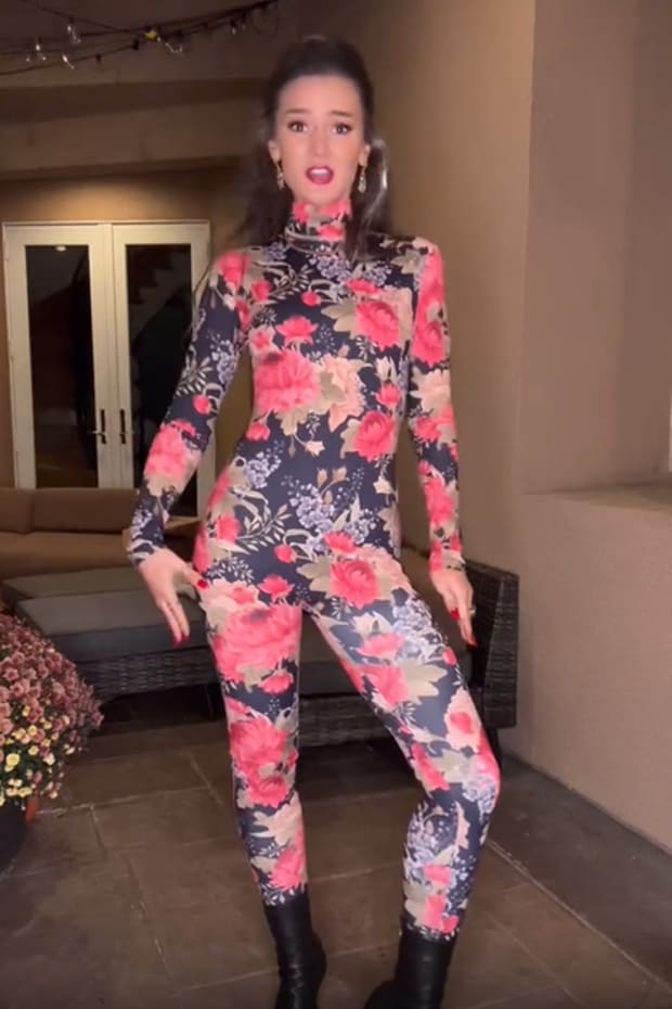 Marisa tomei floral jumpsuit clearance