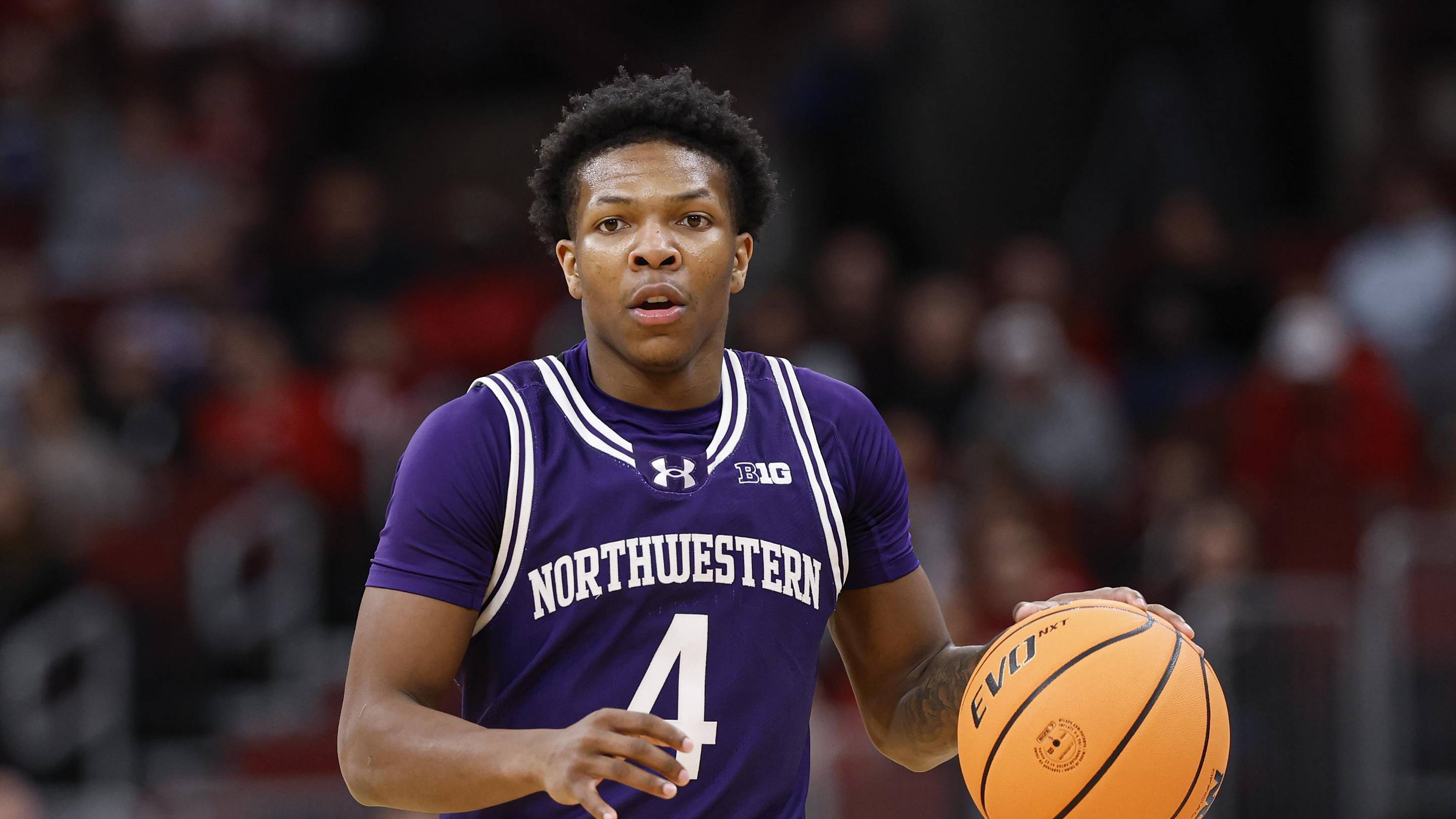 Northwestern Wildcats transfer guard Jayden Reid (4). | Kamil Krzaczynski-Imagn Images