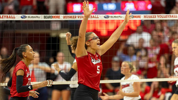 Nebraska middle blocker Rebekah Allick