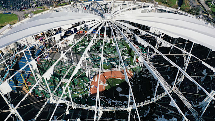 Tropicana Field was ravaged during Hurricane Milton, and in a recent city council vote, they delayed making a decision on paying for repairs. 