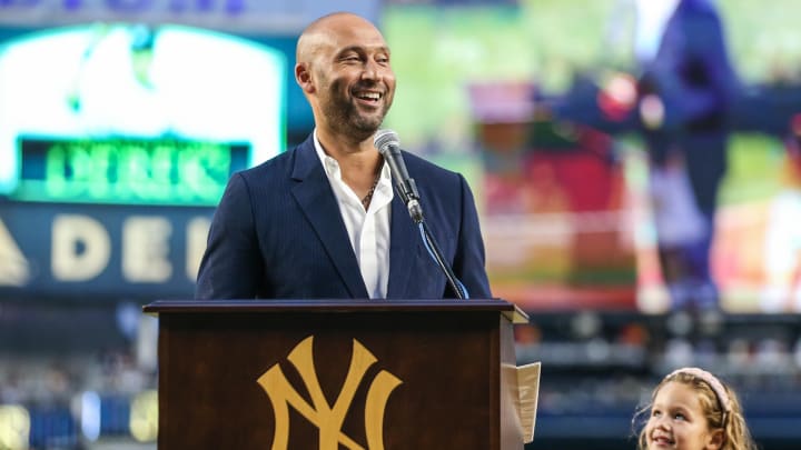 Sep 9, 2022; Bronx, New York, USA;  Former New York Yankees shortstop Derek Jeter at Yankee Stadium. Mandatory Credit: Wendell Cruz-USA TODAY Sports