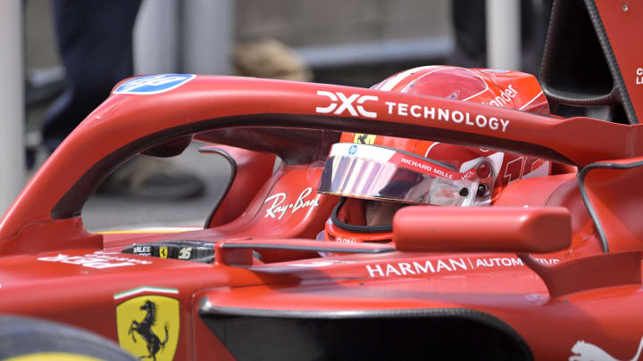 Jun 8, 2024; Montreal, Quebec, CAN; Ferrari driver Charles Leclerc (MCO) in the pit lane at Circuit Gilles Villeneuve. Mandatory Credit: Eric Bolte-USA TODAY Sports