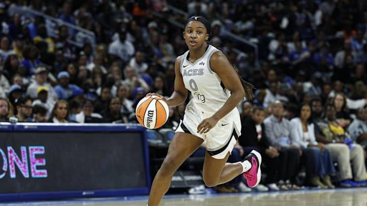 Las Vegas Aces guard Jackie Young is a great prop target on Sunday.