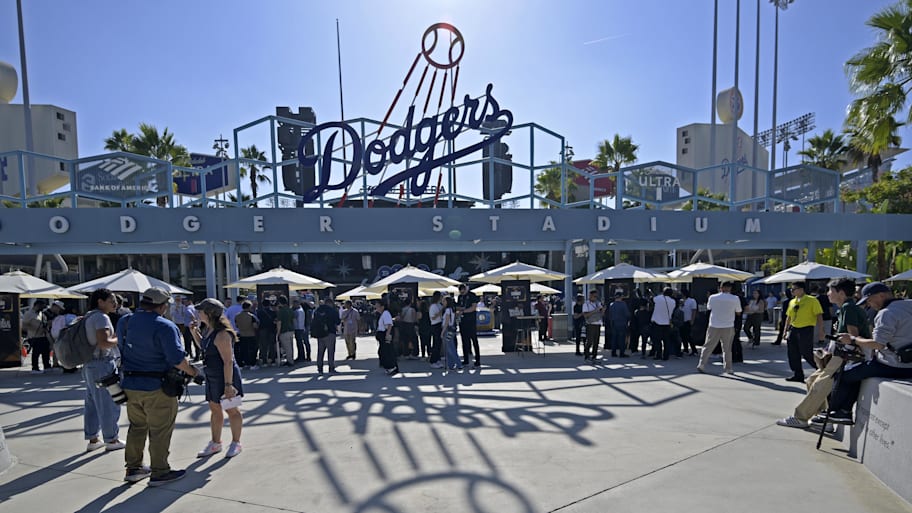 General view of the centerfield plaza at Dodger Stadium | Jayne Kamin-Oncea-Imagn Images