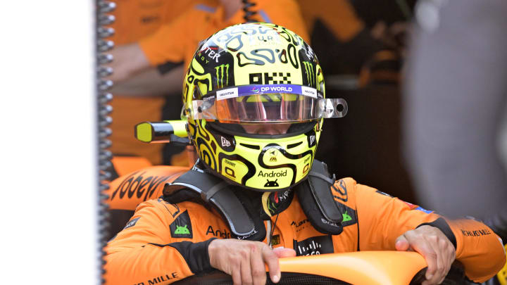 Jun 8, 2024; Montreal, Quebec, CAN; McLaren driver Lando Norris (GBR) in the pit lane at Circuit Gilles Villeneuve. Mandatory Credit: Eric Bolte-USA TODAY Sports